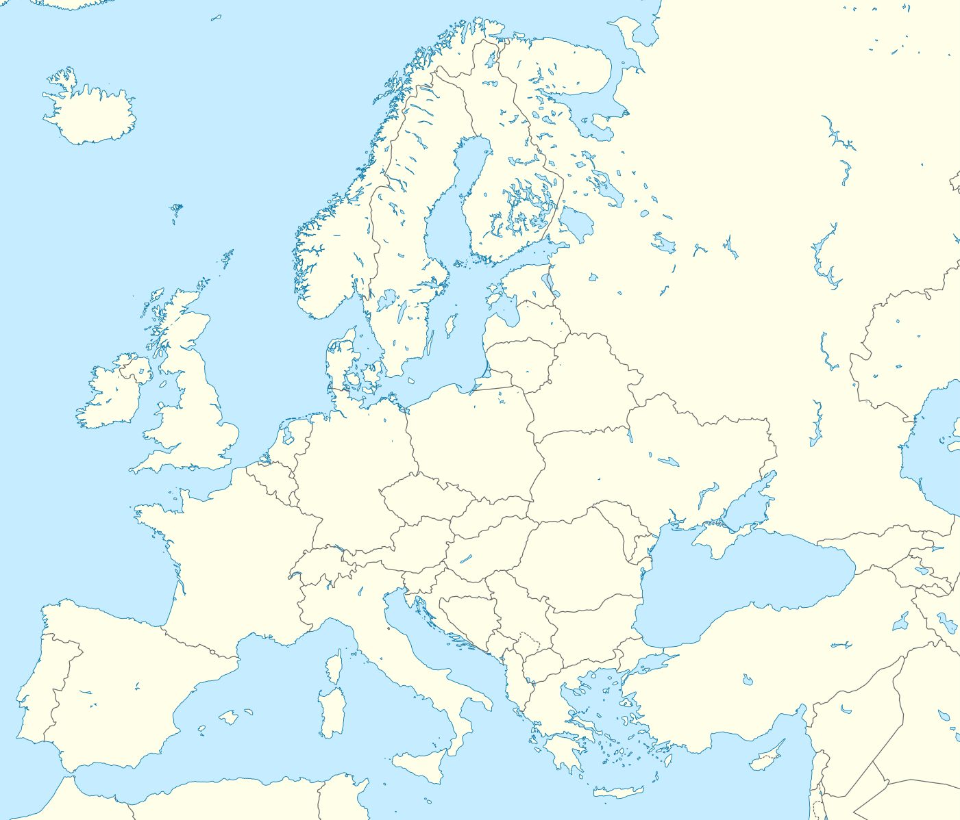 Europe map with highlighted Homearo countries
